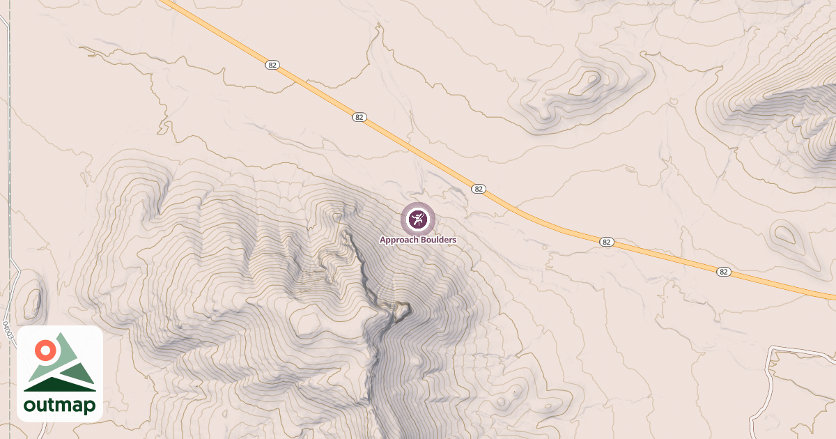 Map of Approach Boulders
