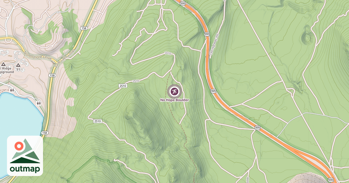 Map of No Hope Boulder
