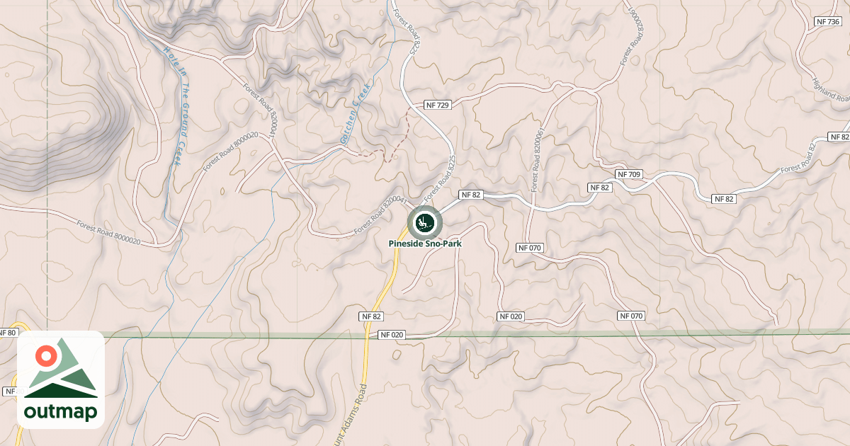 Map of Pineside Sno-Park