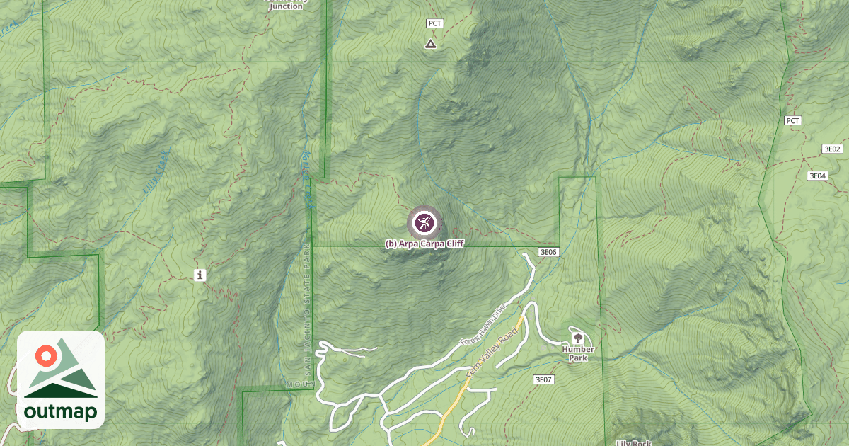 Map of (b) Arpa Carpa Cliff