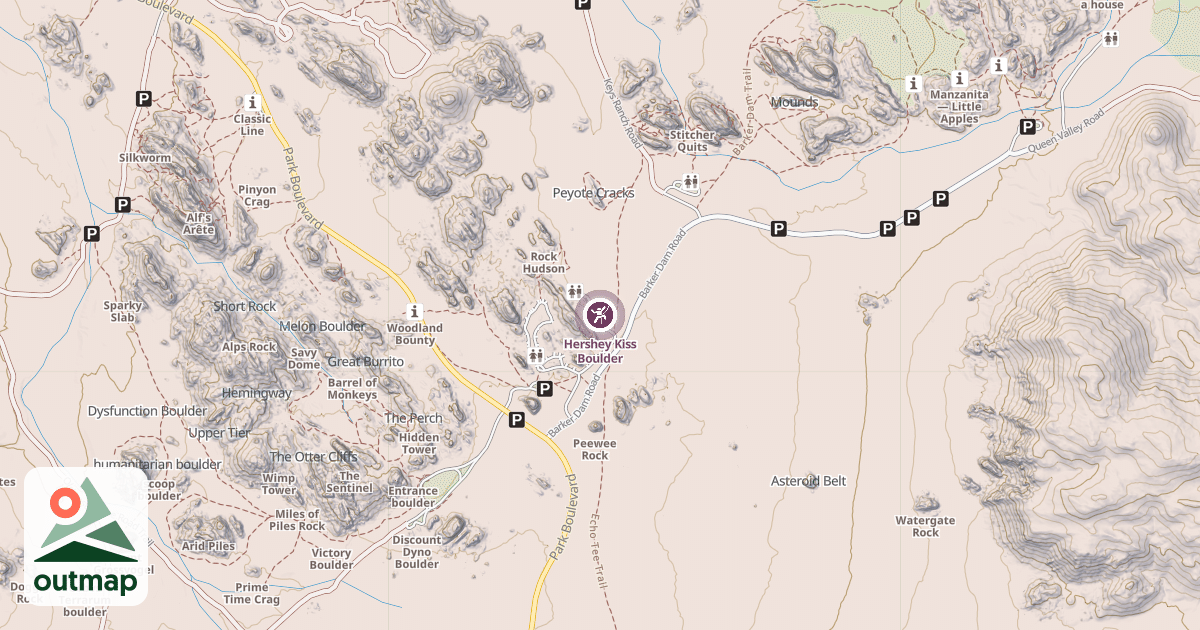 Map of Hershey Kiss Boulder
