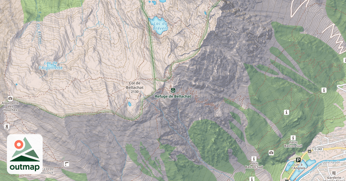 Map of Refuge de Bellachat
