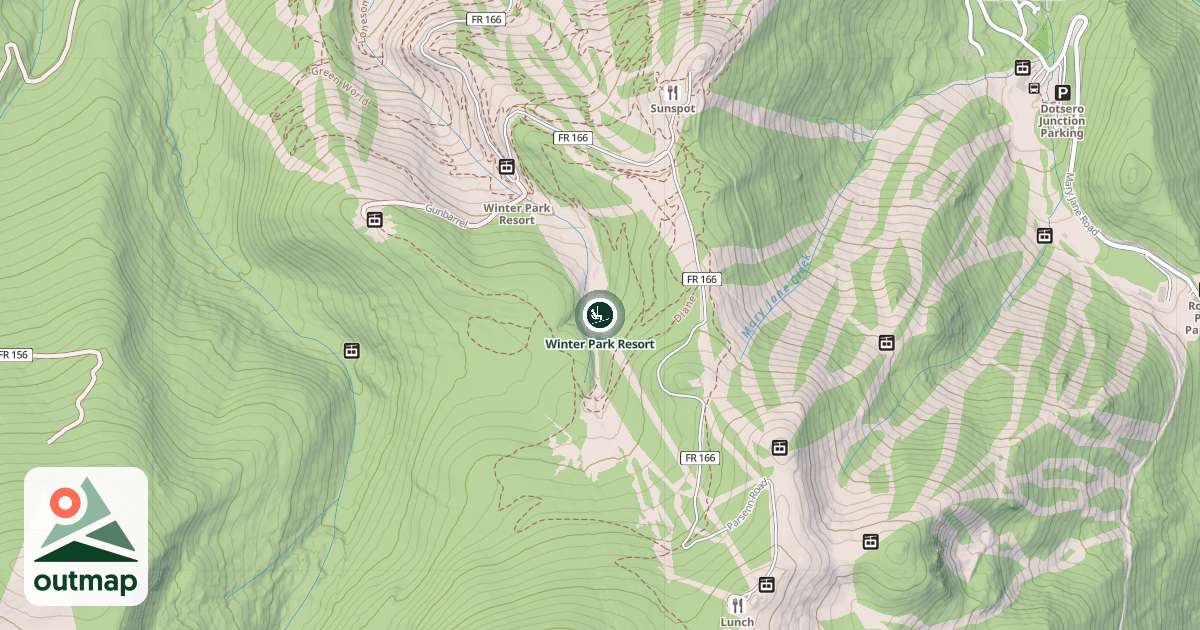 Map of Winter Park Resort