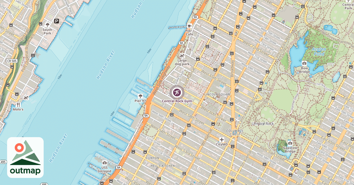 Map of Central Rock Gym