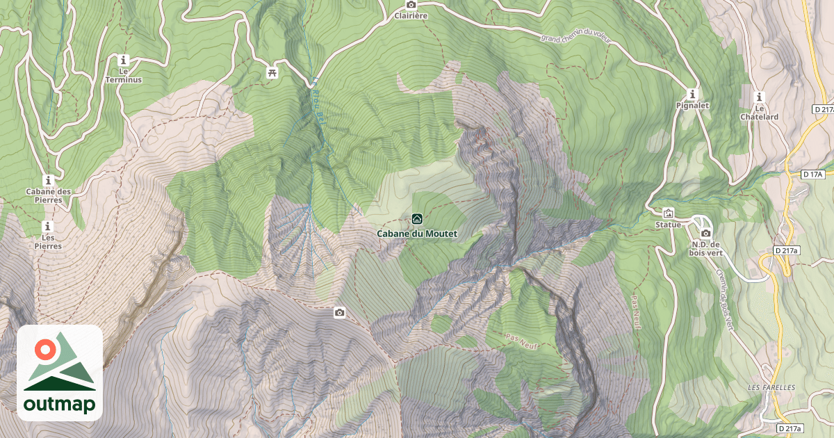 Map of Cabane du Moutet