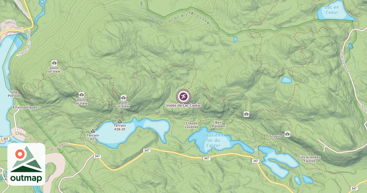 Map of Voûte de Lac Castor