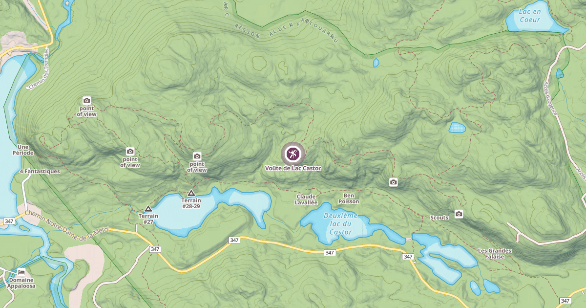 Map preview of Voûte de Lac Castor