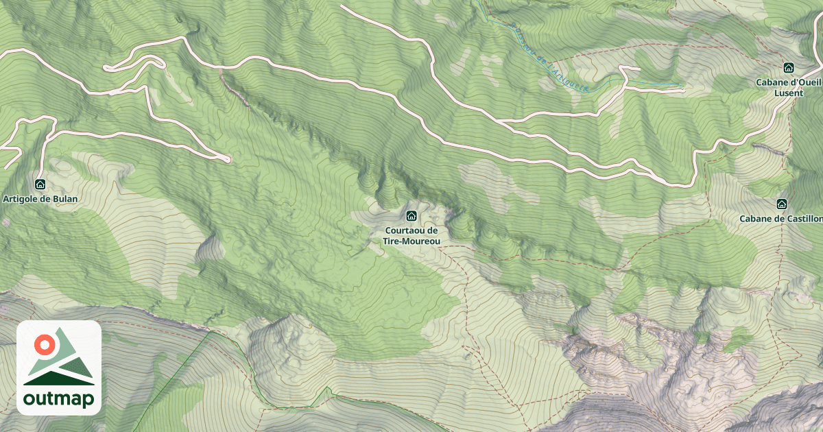Map of Courtaou de Tire-Moureou