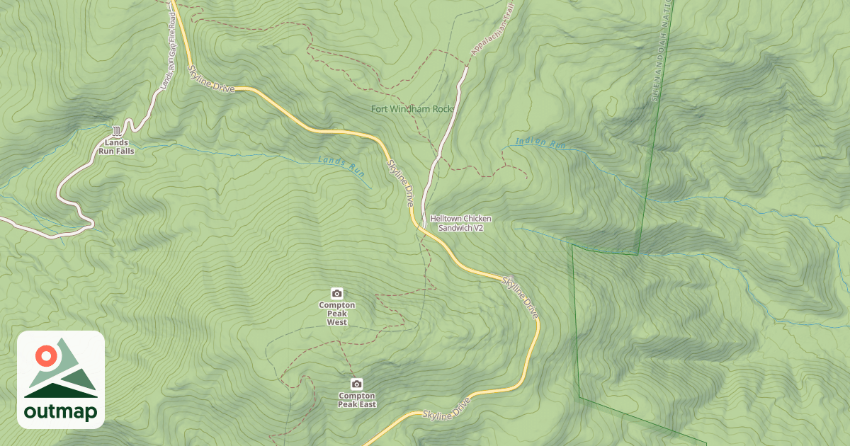Map of Helltown Chicken Sandwich