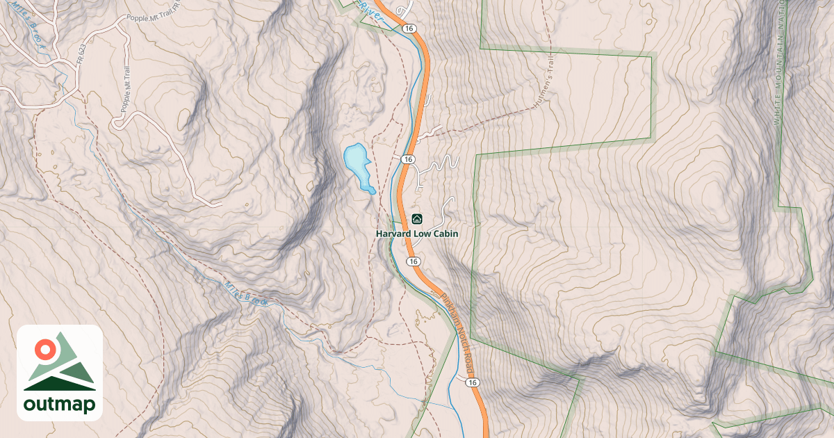 Map of Harvard Low Cabin