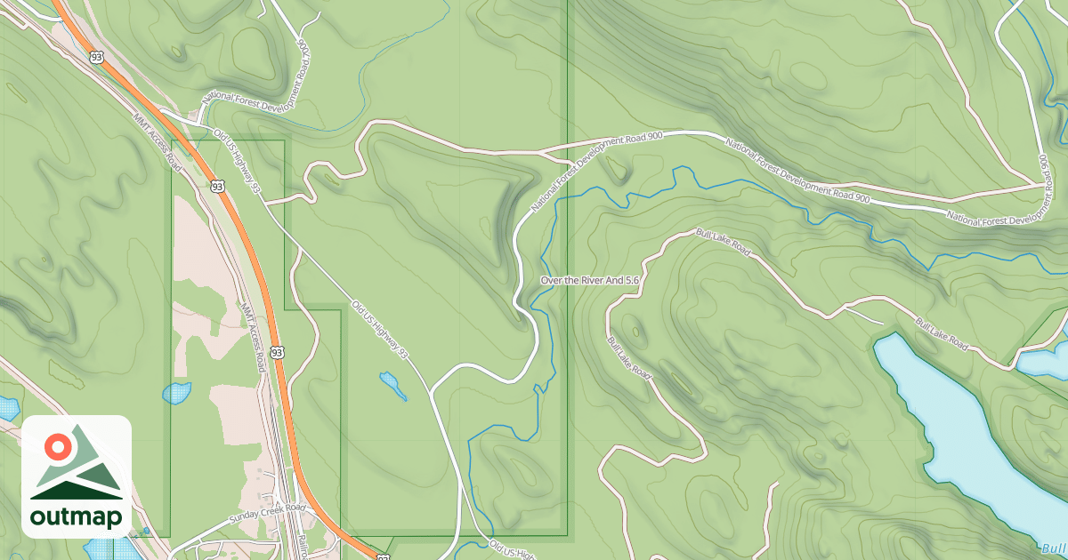 Map of Over the River And
