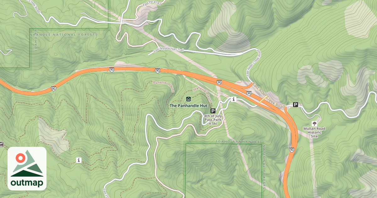 Map of The Panhandle Hut