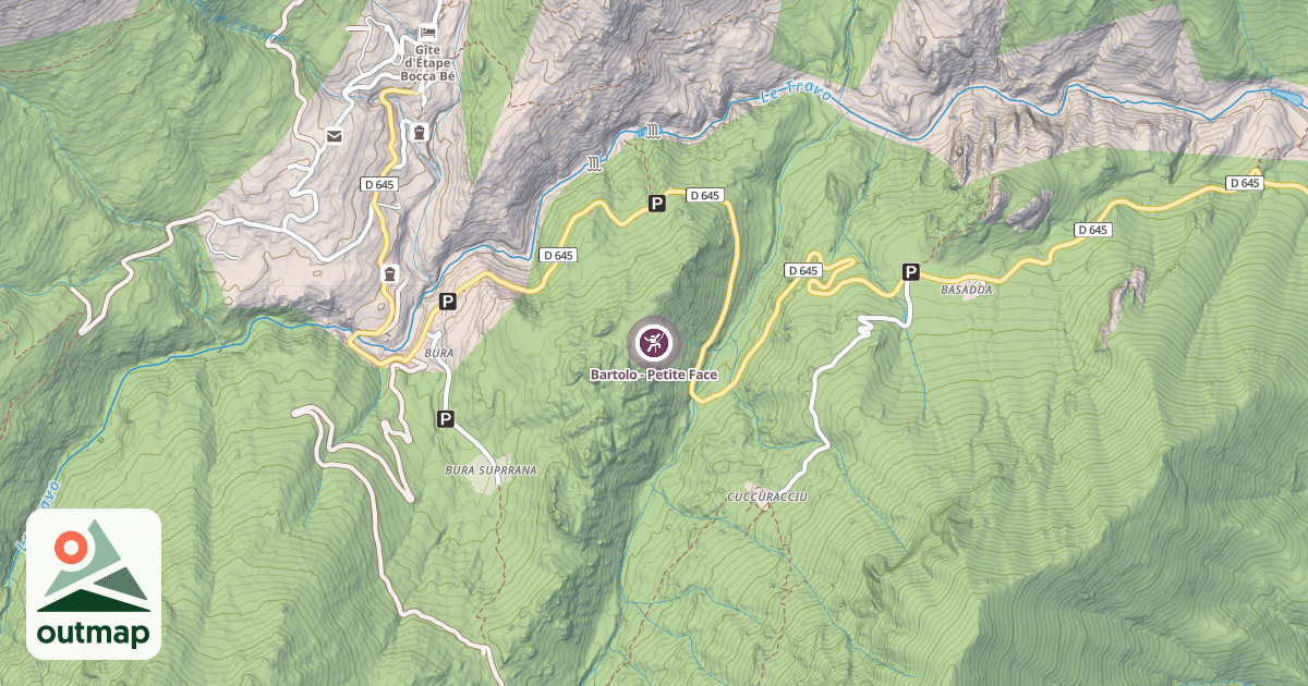 Map of Bartolo - Petite Face