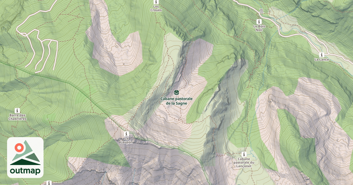 Map of Cabane pastorale de la Sagne
