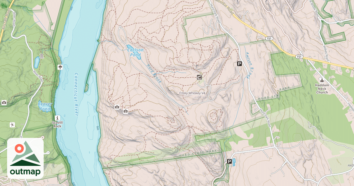 Map of Frisky Whiskey