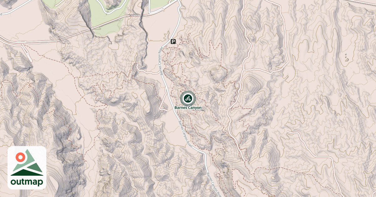 Map of Barnes Canyon