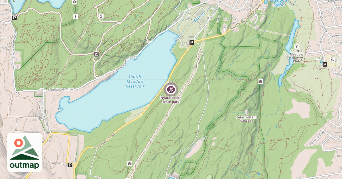 Map of Nyack beach state park