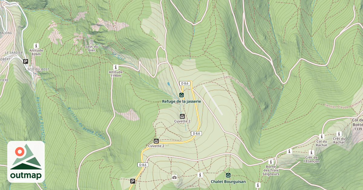 Map of Refuge de la jasserie