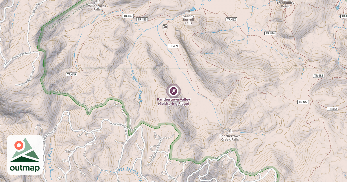 Map of Panthertown Valley (Goldspring Ridge)