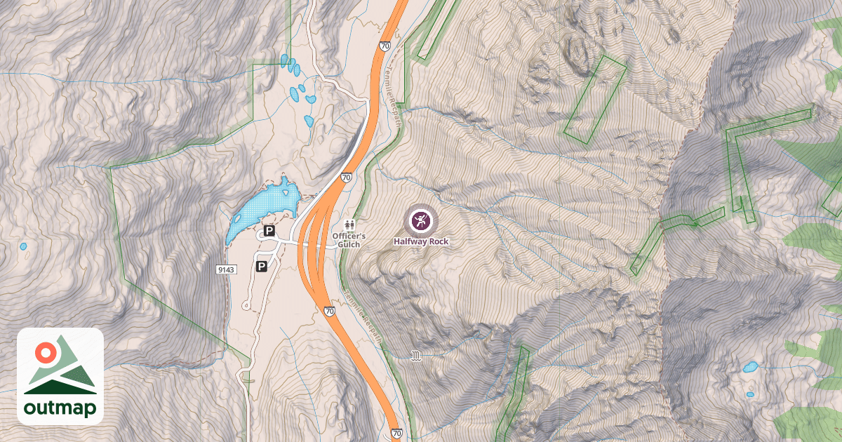 Map of Halfway Rock