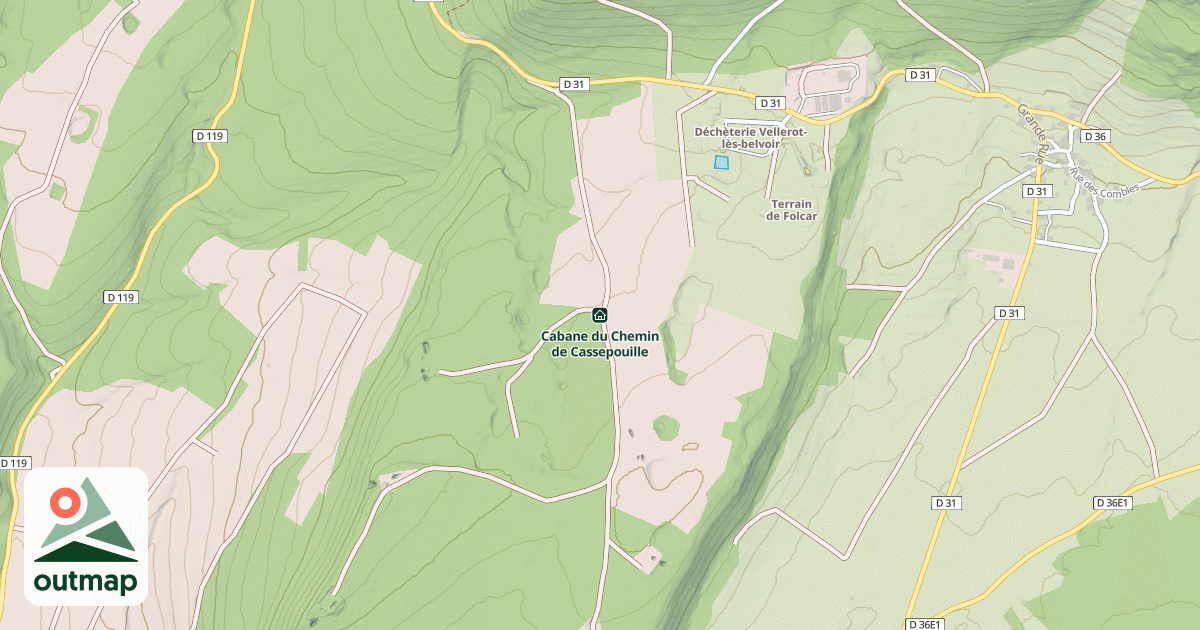 Map of Cabane du Chemin de Cassepouille