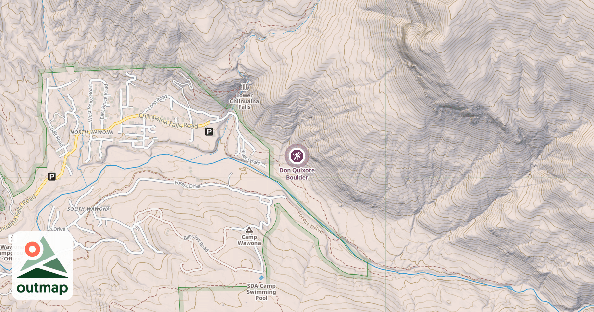 Map of Don Quixote Boulder