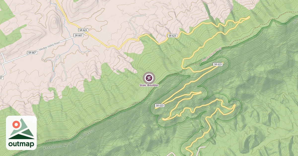 Map of Stoic Boulder