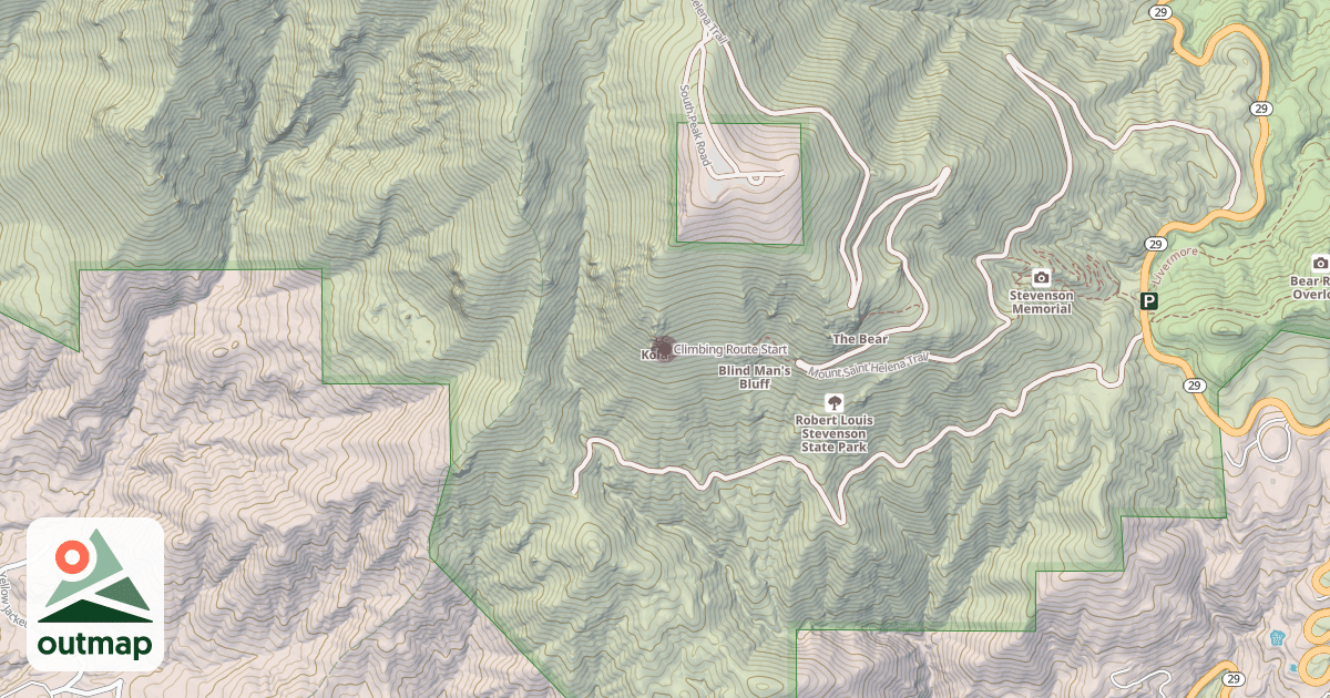 Map of Climbing Route Start