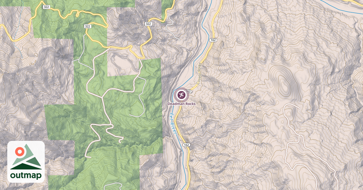 Map of Deadman Rocks