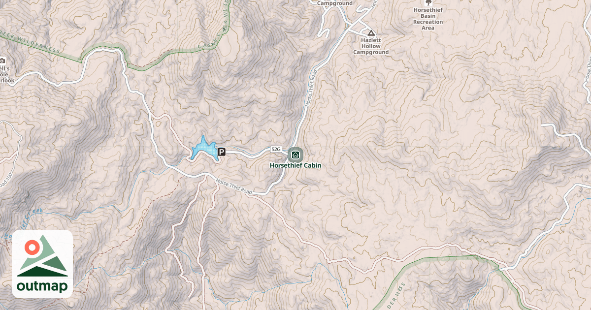 Map of Horsethief Cabin