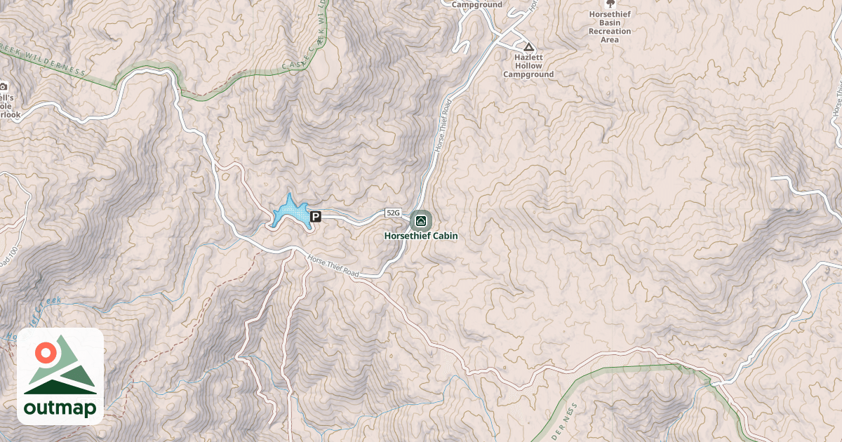 Map of Horsethief Cabin