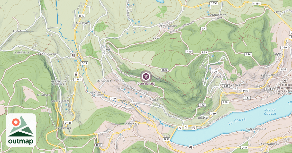 Map of Dent du laid