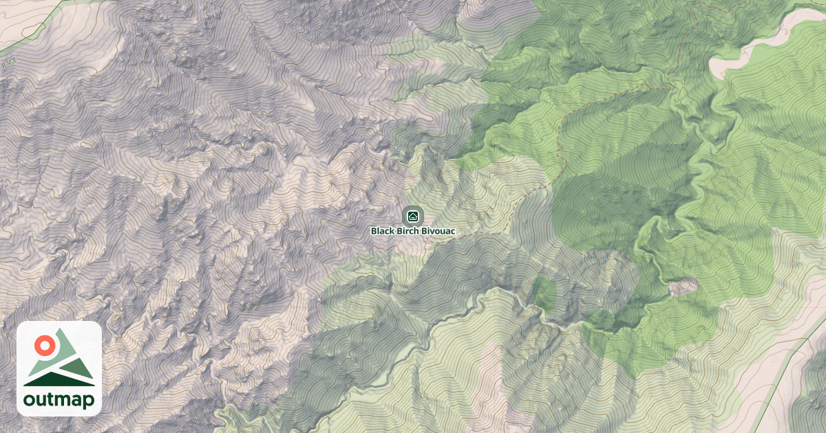 Map of Black Birch Bivouac