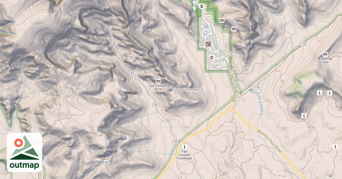 Map of Lookout Chimney