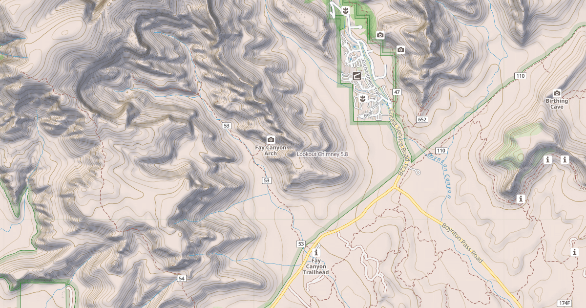 Map preview of Lookout Chimney