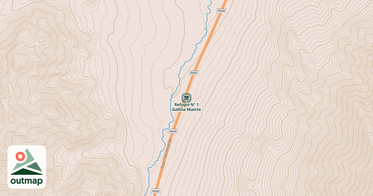 Map of Refugio N° 1 Gallina Muerte in Tinogasta