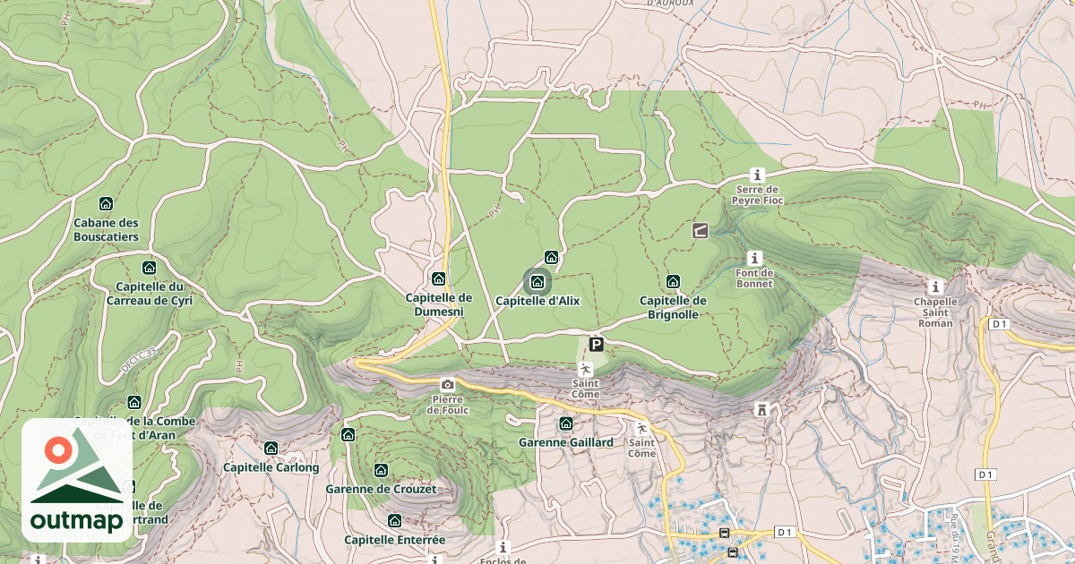 Map of Capitelle d'Alix