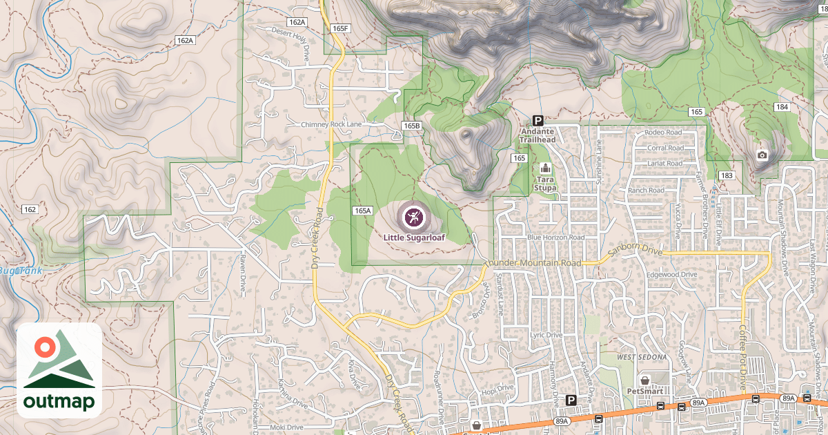 Map of Little Sugarloaf