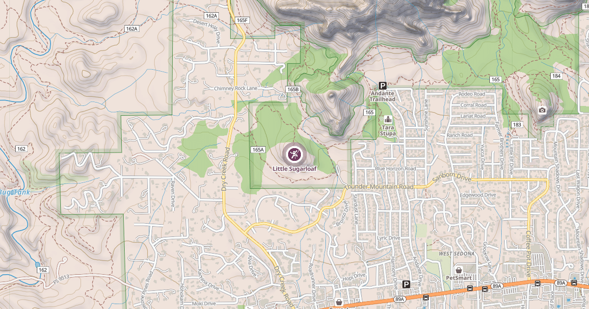 Map preview of Little Sugarloaf