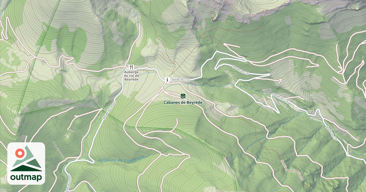 Map of Cabanes de Beyrède