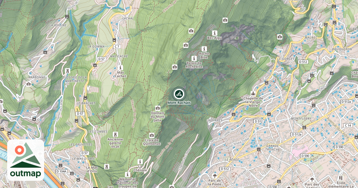 Map of Mont Rachais