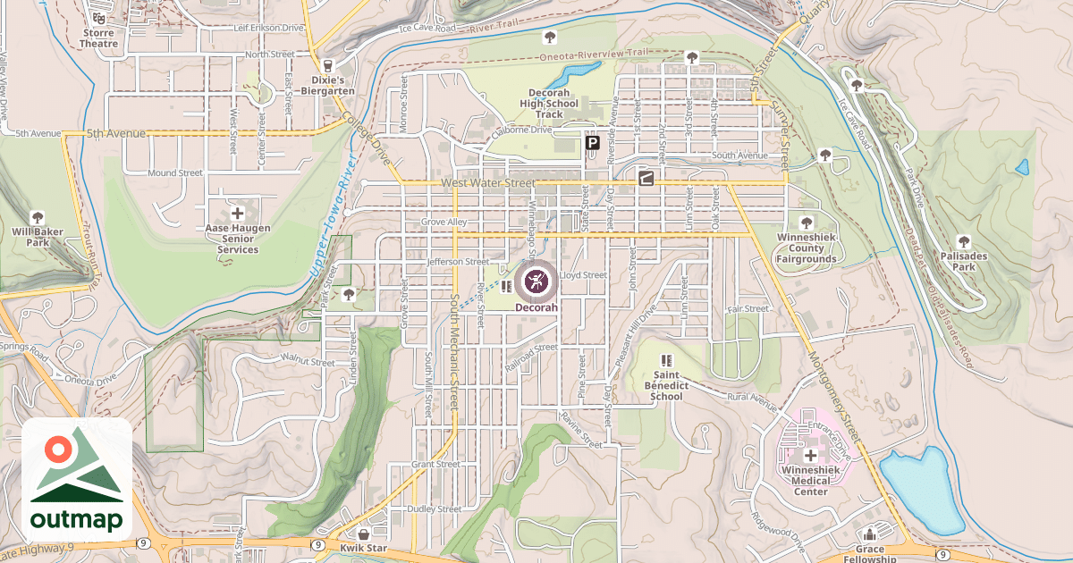Map of Decorah