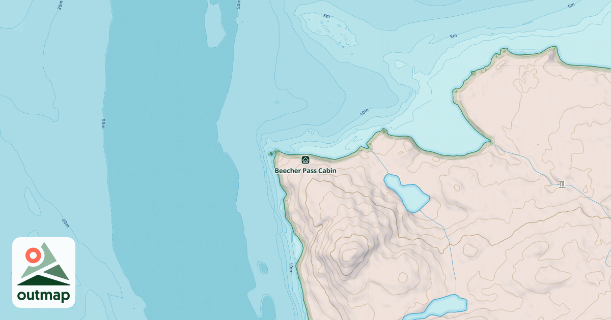 Map of Beecher Pass Cabin
