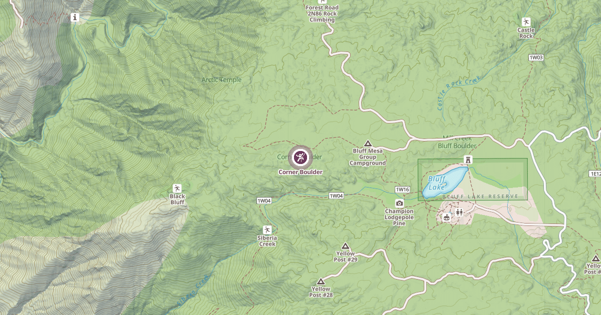 Map preview of Corner Boulder