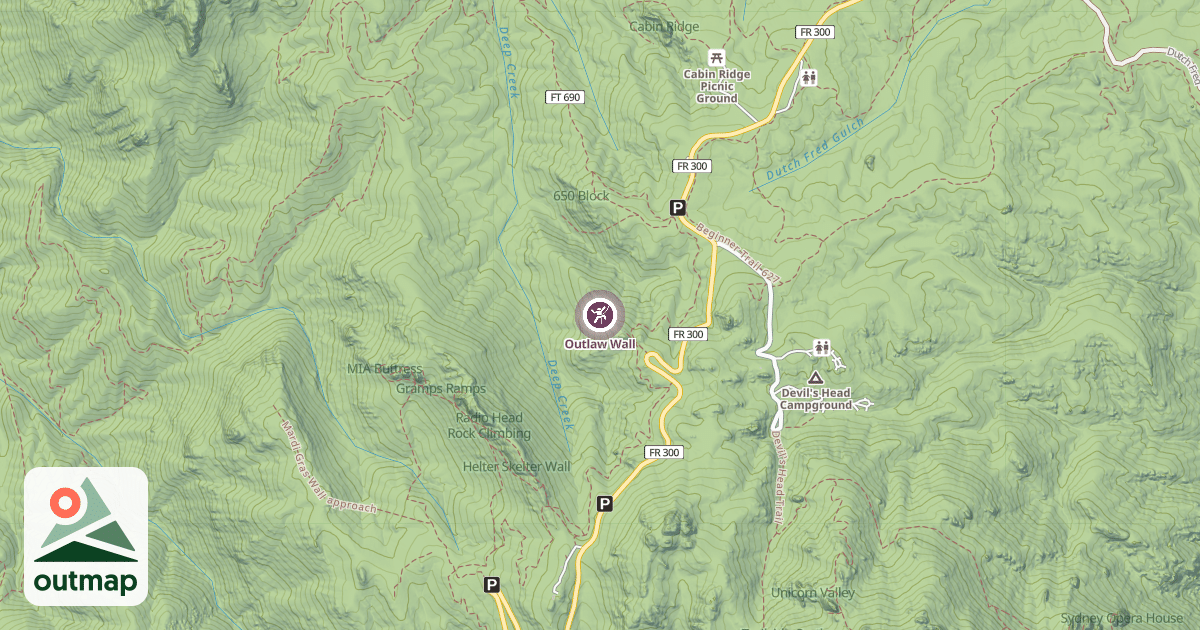 Map of Outlaw Wall
