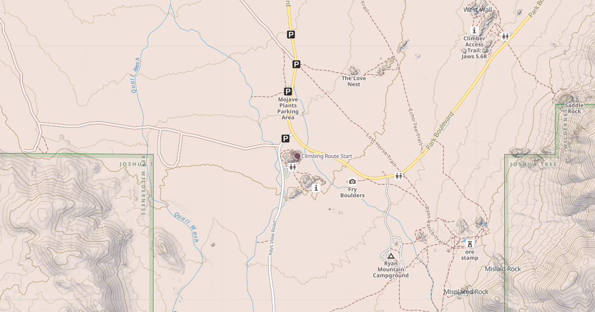 Map preview of Climbing Route Start