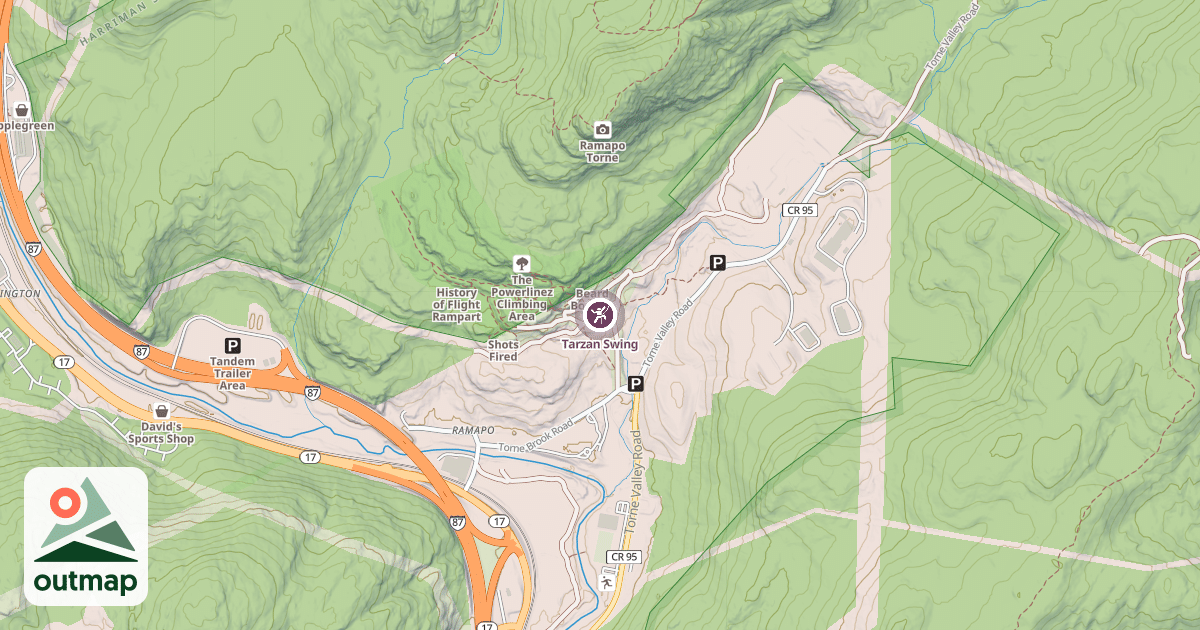 Map of Tarzan Swing