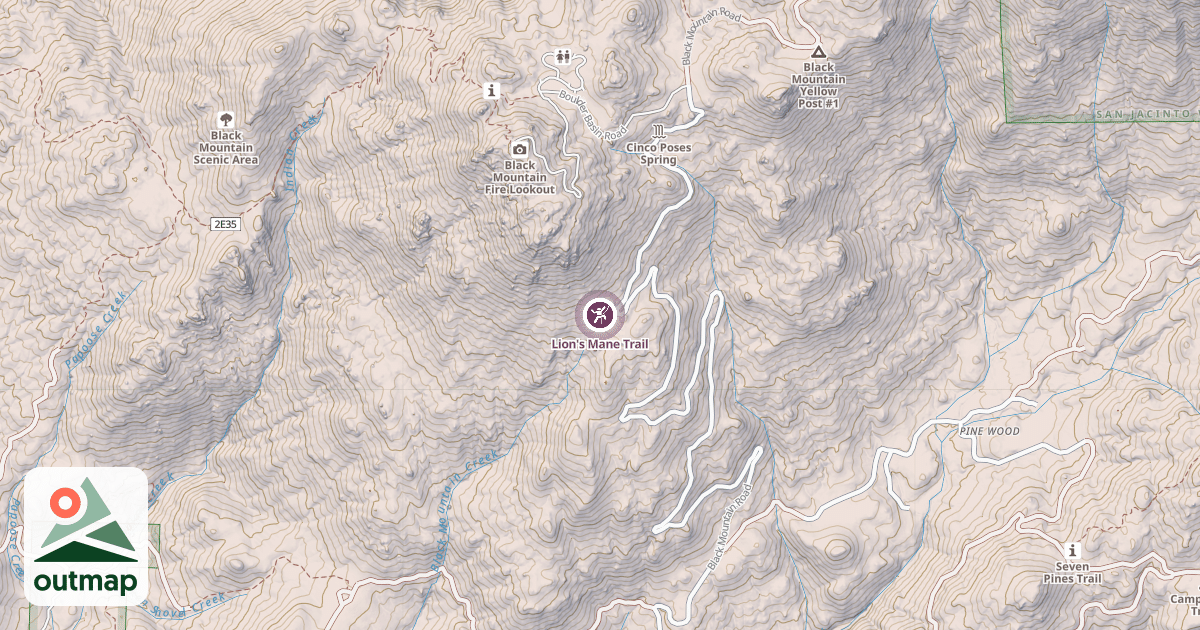 Map of Lion's Mane Trail