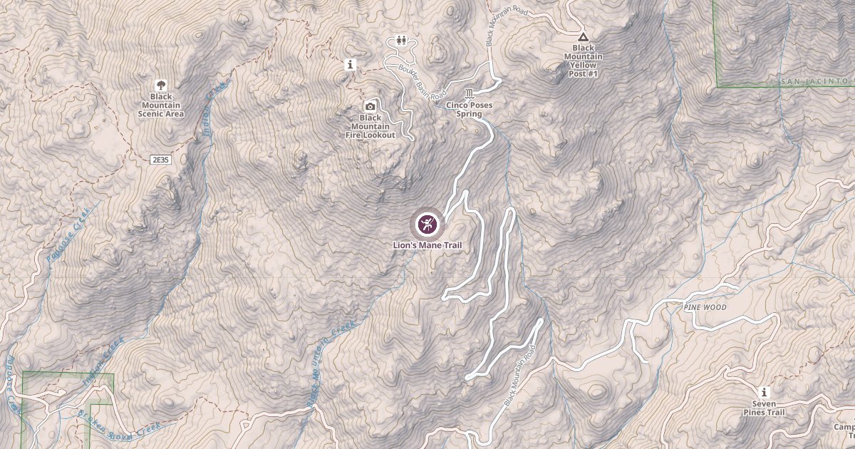 Map preview of Lion's Mane Trail