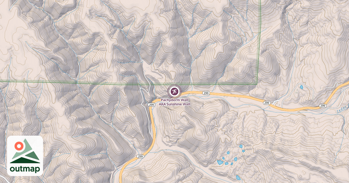 Map of Pachyderm Wall AKA Sunshine Wall